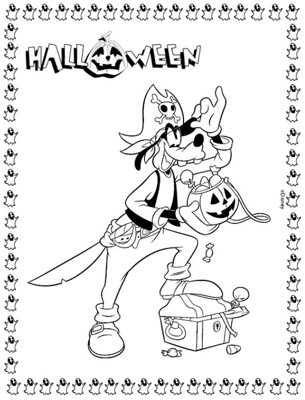 coloriage dingo a halloween